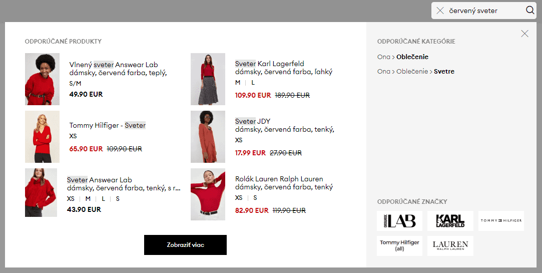 Intelligent search from Luigi's Box on Answear e-shop