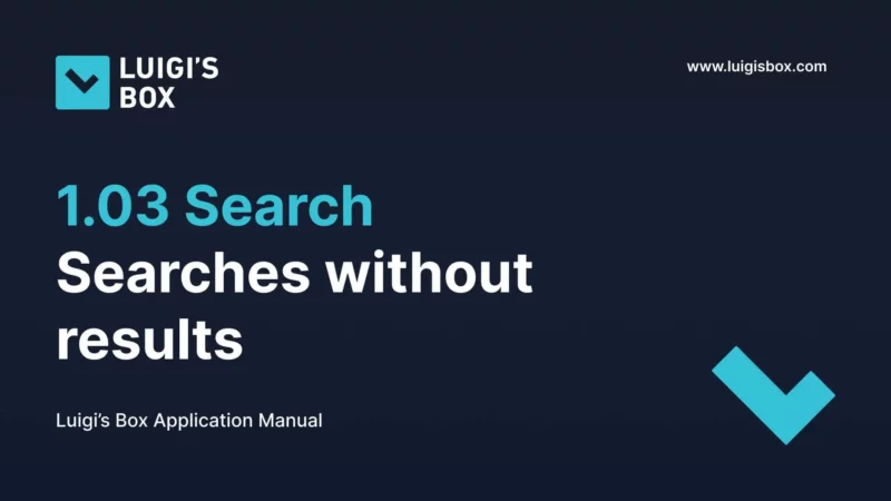 1.03 Search – Recherches sans résultats