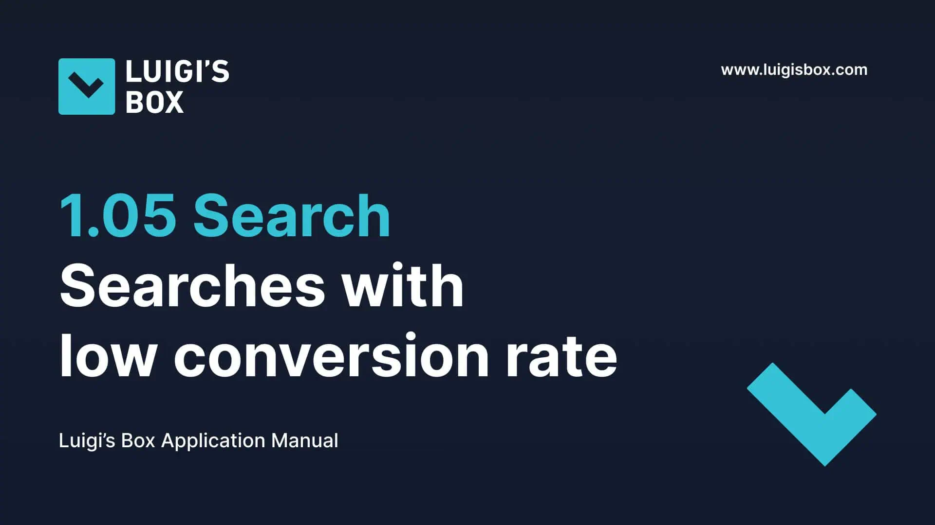 1.05 Search – Recherches avec un faible taux de conversion