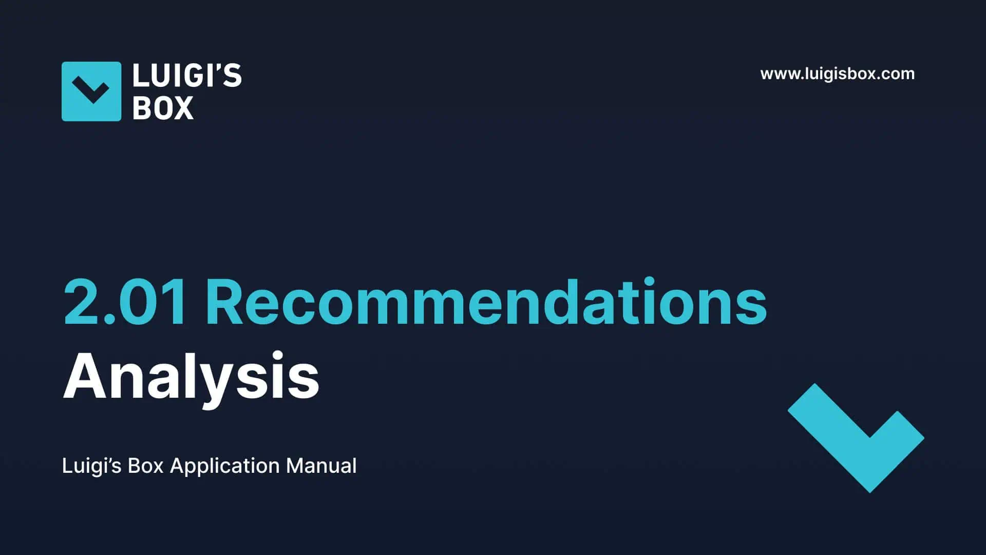 2.01 Recommender – Analyses